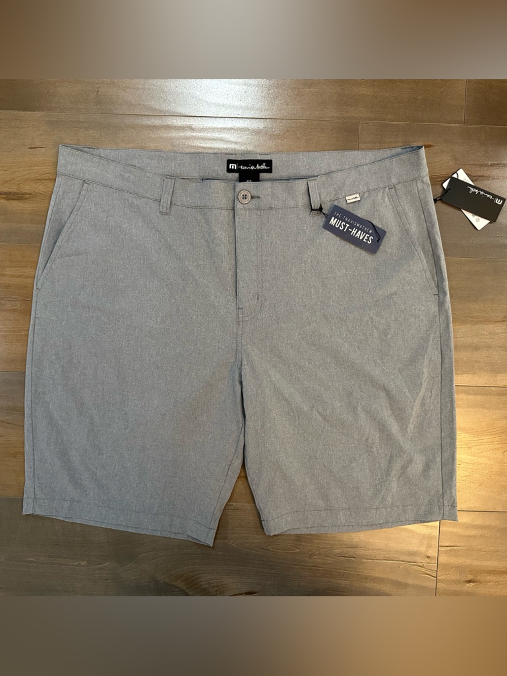 Travis Mathew Light Gray Men’s Flat Front Shorts